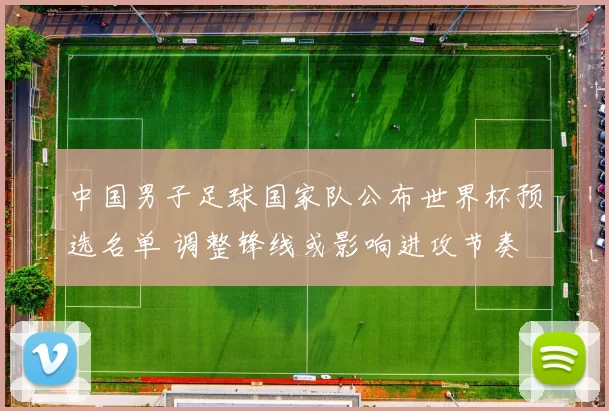 中国男子足球国家队公布世界杯预选名单 调整锋线或影响进攻节奏